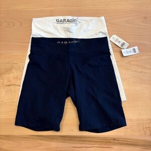 NWT Garage Women’s Spandex Shorts, Size XS (2 Pairs – Navy & White)